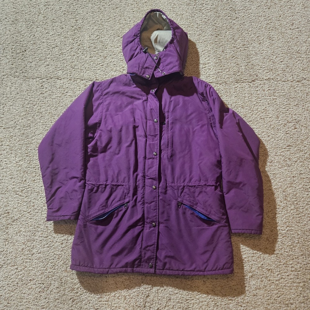 Vintage LL Bean Coat Womens Large Penobscot‎ Parka Purple